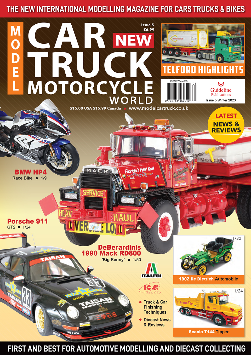 Guideline Publications Ltd Model Car Truck Motorcycle World no 5 Editor Steven Downs & Gary Hatcher 