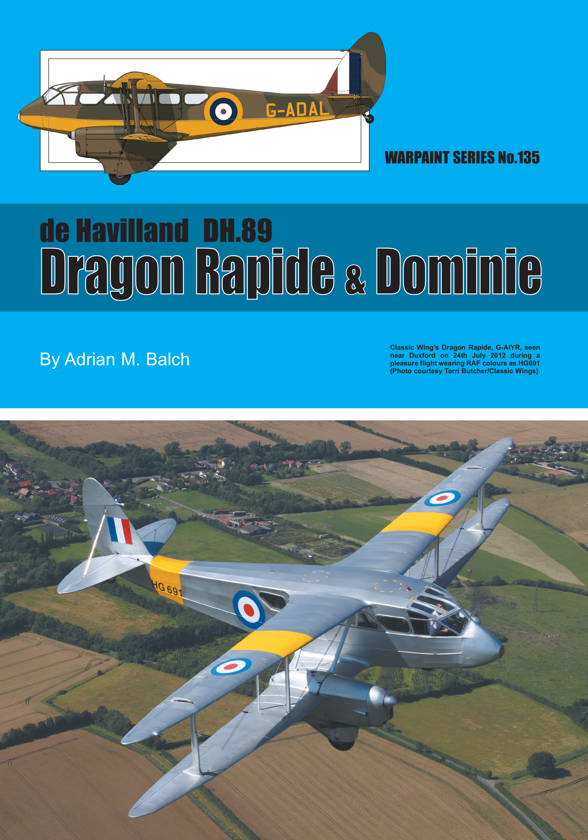 Guideline Publications Ltd Warpaint 135 DH.89 Dragon Rapide By Adrian Balch 